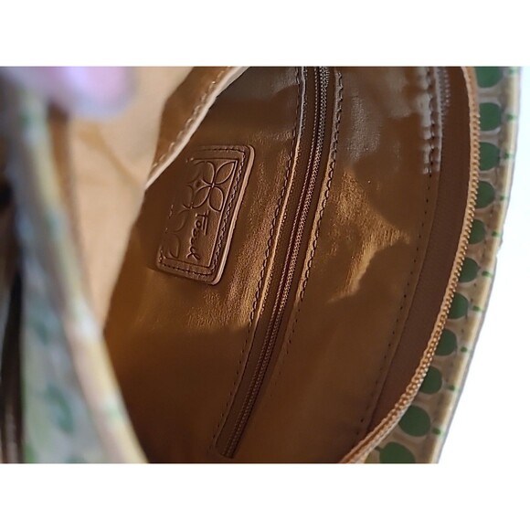 Fossil Leather Crossbody Purse #SL2084 Floral Outside Pocket - Picture 9 of 13